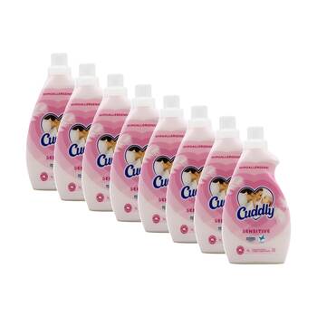 8PK Cuddly Concentrated Laundry Fabric Conditioner 1L Sensitive Hypoallergenic