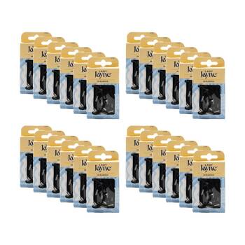 24x 24pc Lady Jayne Metal Clasp Thin Hair Styling Tie Elastics Accessory Black