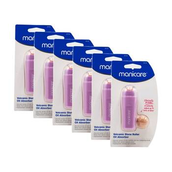 6PK Manicare Oil Absorber Volcanic Stone Roller W/ Replacement Ball Skin Care