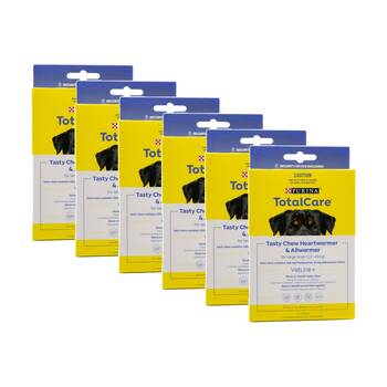 6x 3pc Purina Total Care Tasty Chews Heartwormer & Allwormer For Dogs L 22-45kg