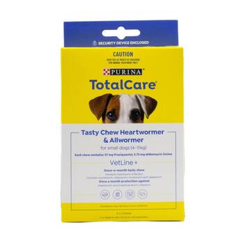 3pc Purina Total Care Tasty Chews Heartwormer & Allwormer For Dogs Small 4-11kg