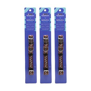 3PK Purina Total Care Reflective Adjustable Dog Collar Small 25-40cm Assorted