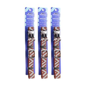 3PK Purina Total Care Reflective Adjustable Dog Collar Large 45-75cm Assorted