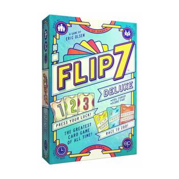 The Op Flip 7 Deluxe Card Game Foil Cards 3+ Players Ages 8+