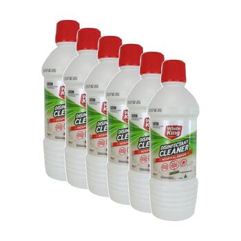 6PK White King Hospital Grade Citrus Multi-Surface Disinfectant Cleaner 1L