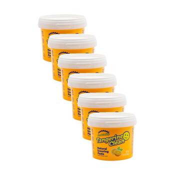 6PK Scrub Daddy Tangerine Clean Natural Scouring Paste Fresh Orange Scent 500g