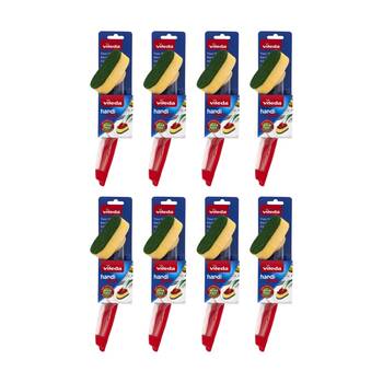 8PK Vileda Handi Dish Refillable Dish-Handle Soap Dispensing Handle