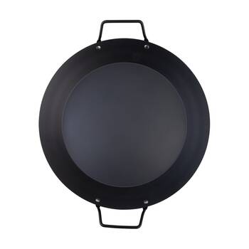 Evolv Pre-Seasoned Heavy Gauge Fast Heat?Carbon Steel Paella Pan 38cm