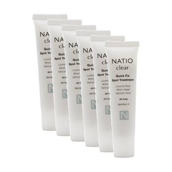 6PK Natio Spot Treatment Clear Quick Fix Licorice Root Witch Hazel 20ml
