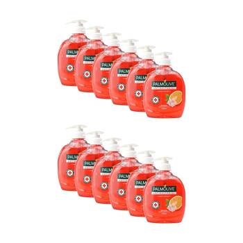 12PK Palmolive 2H Antibacterial Liquid Hand Wash Pump Bottle 250ml Orange