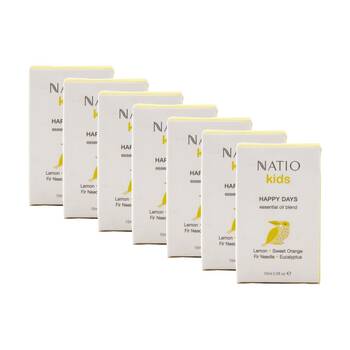 7PK Natio Essential Oil Blend Kids Happy Days Lemon Sweet Orange 15mL