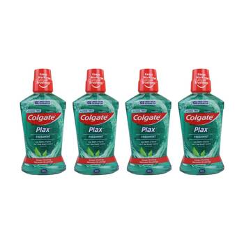 4PK Colgate Plax Refreshing Freshmint Oral Dental Breath Mouthwash 500ml
