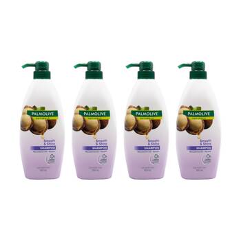 4PK Palmolive Smooth & Shine Shampoo For Frizzy Hair Macadamia Oil Keratin 700ml