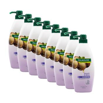 8PK Palmolive Smooth & Shine Shampoo For Frizzy Hair Macadamia Oil Keratin 700ml