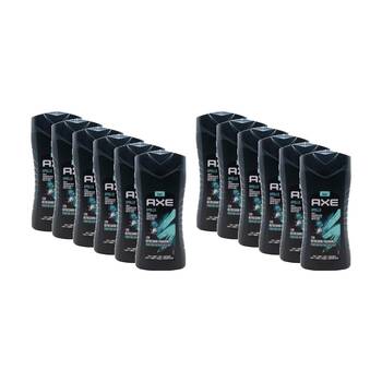 12PK Axe 3 In 1 Wash Body Face Hair Apollo Sage Cedarwood Fragrance 250mL