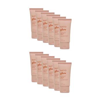 12x Natio Prep Prime Glow Clear Gel Broad Spectrum SPF50 High Protection 50mL