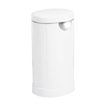Munchkin 30L Baby Diaper Pail Self-Sealing Nappy Bin w/ Starter Refill White