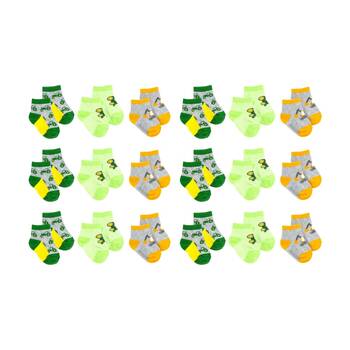 6x 3pc John Deere 6-12M Shortie Truck Design Cotton Blend Socks For Babies