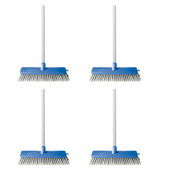 4PK Oates Superior Indoor Broom Flagged Bristles Dust Trapping
