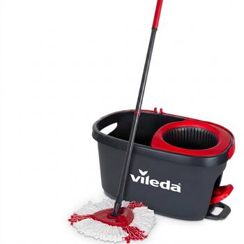 Vileda Easy Wring Clean Turbo Spin Mop Bucket Set Cleaning Kit