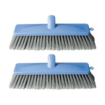 2PK Oates Ultimate Indoor Broom Head Soft Dense Bristles Extra Long