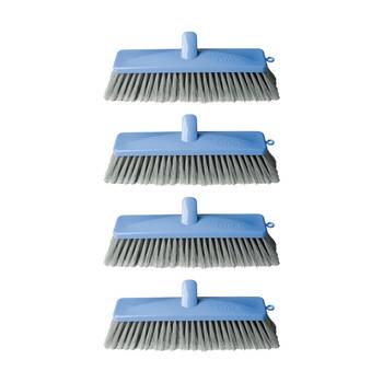 4PK Oates Ultimate Indoor Broom Head Soft Dense Bristles Extra Long