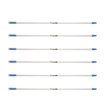 6PK Oates Value Handle Powder Coated Aluminium Shaft Blue 1.4mx25mm