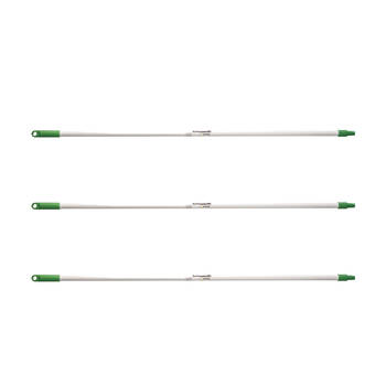 3PK Oates Value Handle Powder Coated Aluminium Shaft Green 1.4mx25mm