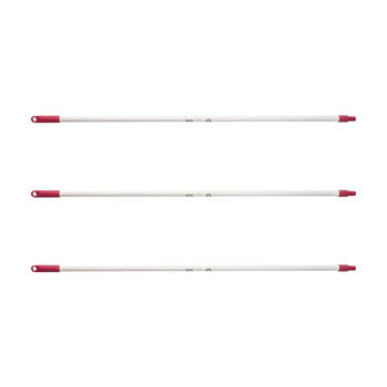 3PK Oates Value Handle Powder Coated Aluminium Shaft Red 1.4mx25mm