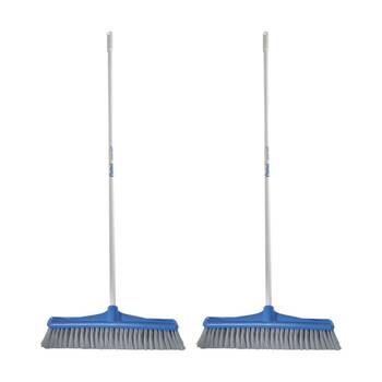 2PK Oates Jumbo Indoor Broom System Dense Bristles Thorough Sweep 450mm