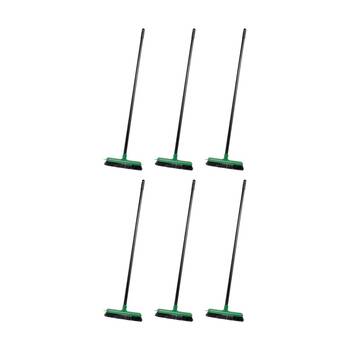 6PK Oates Compact Deck Scrub System Durable Bristles Powder Coated Handle
