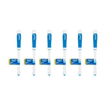 6PK Oates Soft Grip Grout Brush Stiff Bristles Built-In Scraper For Tiles