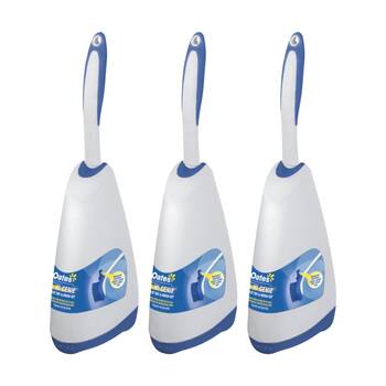 3PK Oates Hi-Genie Toilet Tidy Set Hygienic Brush With Ergonomic Handle