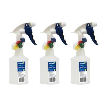 3PK Oates Trigger Spray Bottle Heavy Duty High Output Assorted 500ml