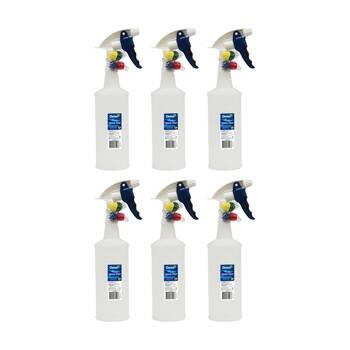 6PK Oates Trigger Spray Bottle Heavy Duty High Output Nozzle Assorted 1L