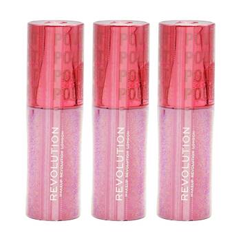 3PK Revolution Pout Tint Lip Gloss Long Lasting Colour Mad About Mauve 3ml
