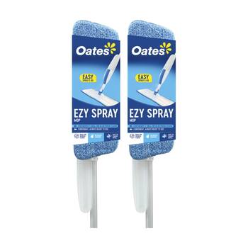 2PK Oates Ezy Spray Mop Built-In Microfibre Pad Lightweight Design
