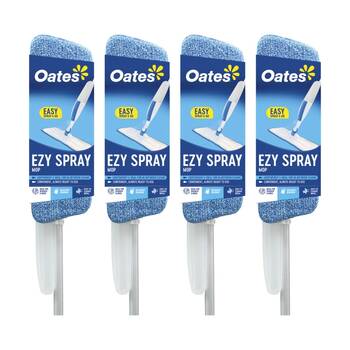 4PK Oates Ezy Spray Mop Built-In Microfibre Pad Lightweight Design