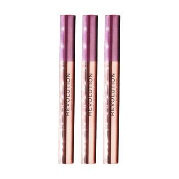 3PK Revolution Lustre Wand Shadow Stick Eyeshadow Makeup Euphoric Lilac 1.6g