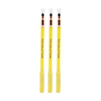 3PK Revolution Streamline Waterline Eyeliner Pencil Makeup Yellow 1.3g