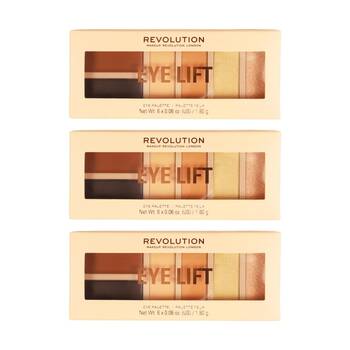 3PK Revolution Eye Lift Palette Eyeshadow Makeup Multi-Shade Compact 1.8g