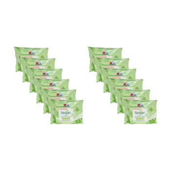 12x 25pc Simple Cleansing Facial Wipes Gentle Makeup Removal & Sensitive Skin