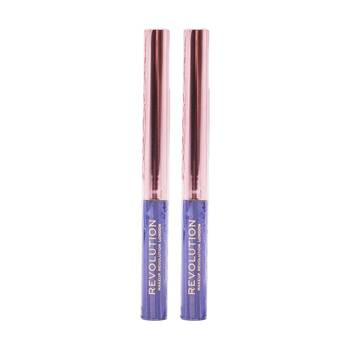 2PK Revolution Liquid Eyeliner Super Flick Blue 2.4mL Makeup Eye Cosmetic Pen