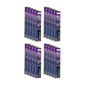 20PK Reach Ultimate Care Toothbrush W/ 14-Degree Angled Neck Med Asstd Colours