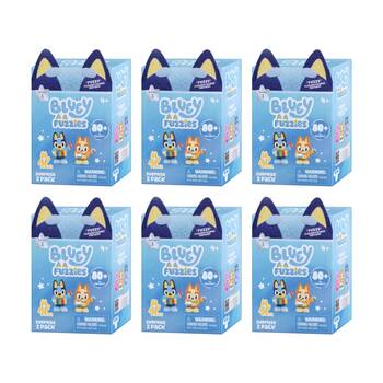 6x 2pc Bluey Series 1 Suprise Fuzzies Kids Collectable Figure Set 4y+ Assorted