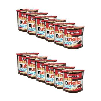 12PK Nutella & Go Breadstick Hazelnut Spread Dual Compartment Snack Pack 48g