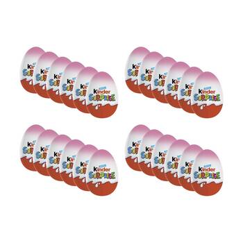 24PK Fererro Kinder Surprise Chocolate Egg Pink Confectionary 20g