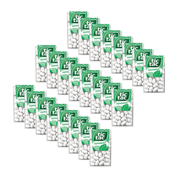 24PK Tic Tac Peppermint Flavoured Refreshing Breath Mints Pocket Sized 24g