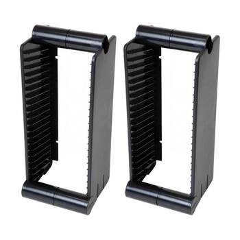 2PK Fischer Plastic 20 Unit Cd Rack / Stand CD Wall Mount