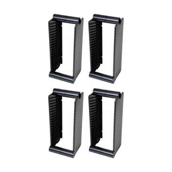 4PK Fischer Plastic 20 Unit Cd Rack / Stand CD Wall Mount